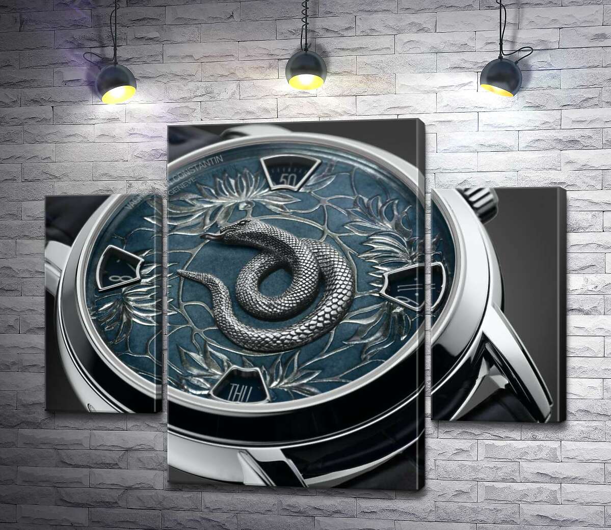 

Модульная картина ArtPoster Зодиакальная змея на часах швейцарского бренда Vacheron Constantin 80x64 см Модуль №7