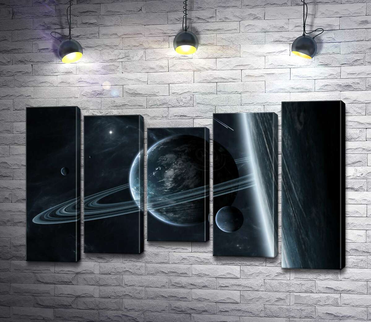 

Модульная картина ArtPoster Загадочные планеты другой галактики 130x80 см Модуль №28