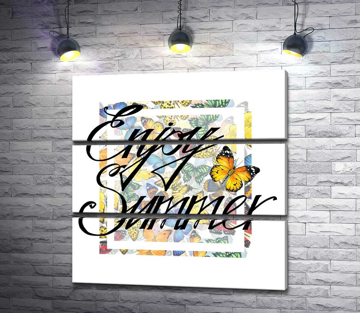 

Модульная картина ArtPoster Изысканная надпись "enjoy summer" на фоне бабочек 100x102 см Модуль №13