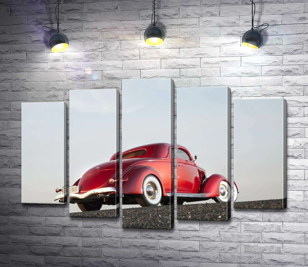 

Модульная картина ArtPoster Компактный автомобиль Ford Coupe штурмует вершину дороги 130x88 см Модуль №26