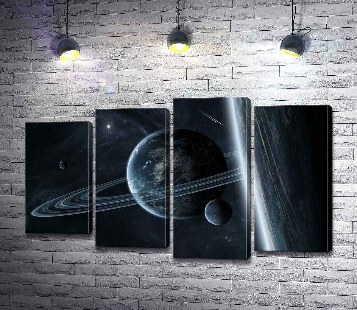 

Модульная картина ArtPoster Загадочные планеты другой галактики 132x79 см Модуль №21