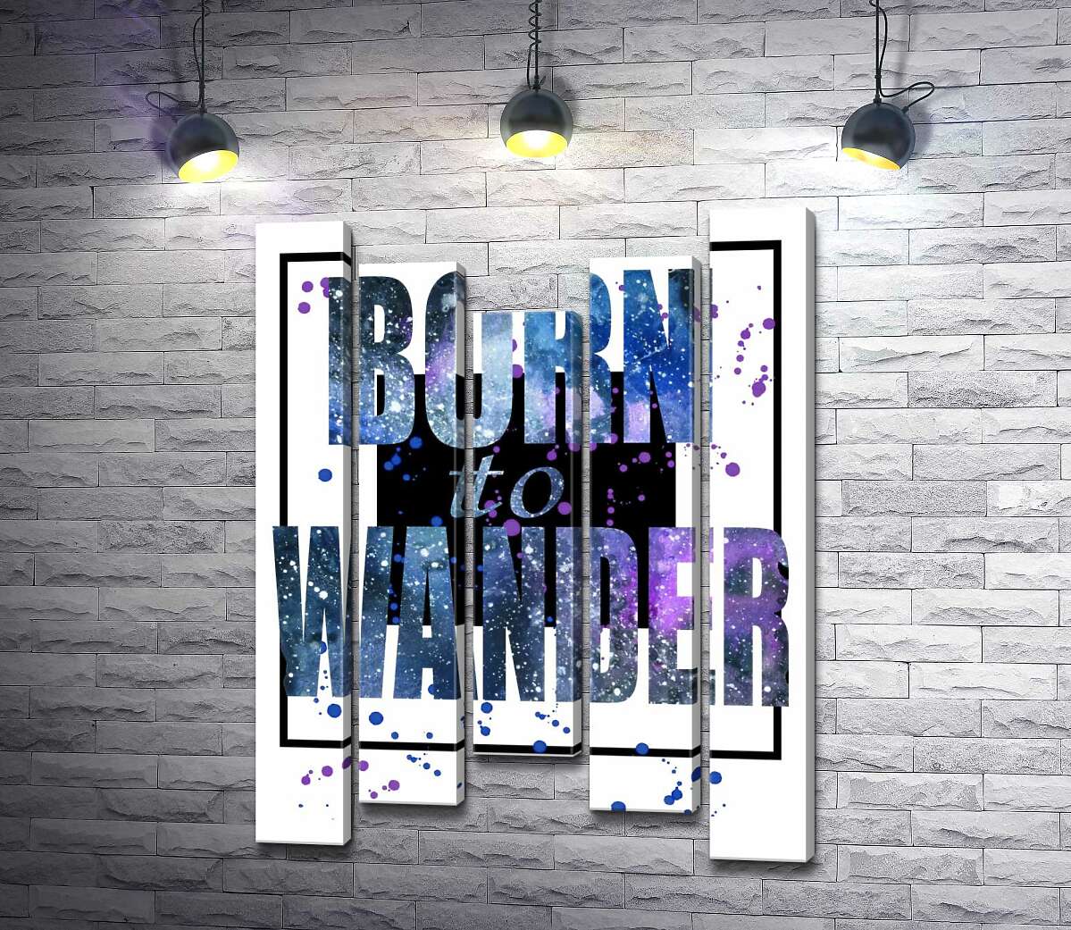 

Модульная картина ArtPoster Космическая надпись в синих тонах "born to wander" 100x137 см Модуль №28