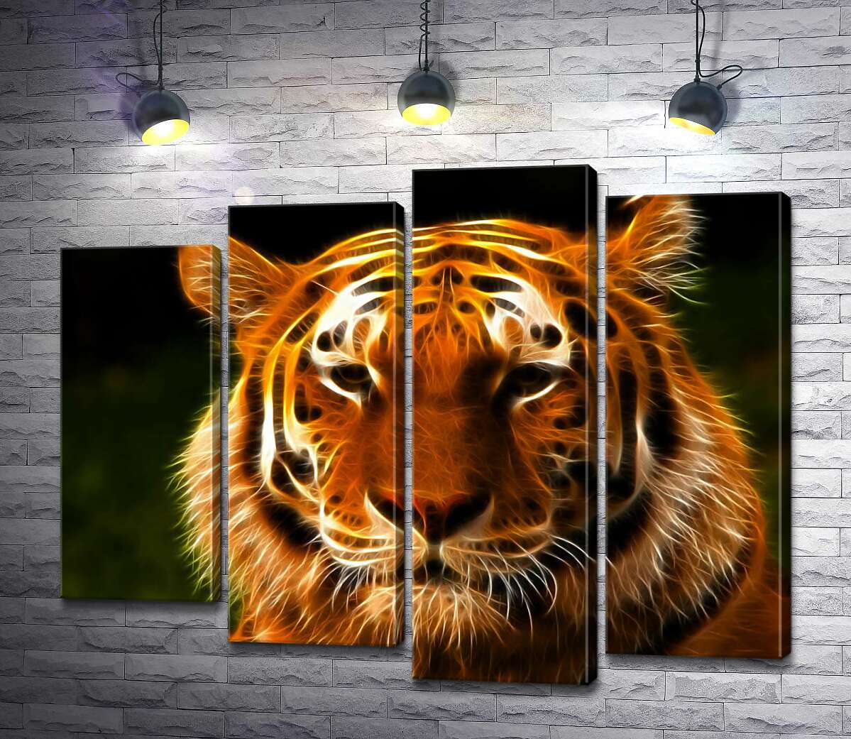 

Модульная картина ArtPoster Королевский силуэт тигра 132x105 см Модуль №21