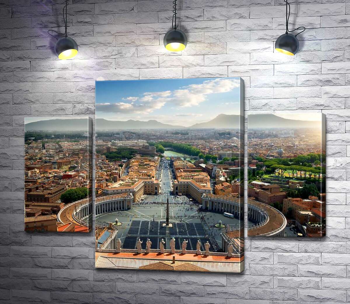 

Модульная картина ArtPoster Идеальная симметрия Площади Святого Петра (Saint Peter's Square) в Ватикане 100x73 см Модуль №7