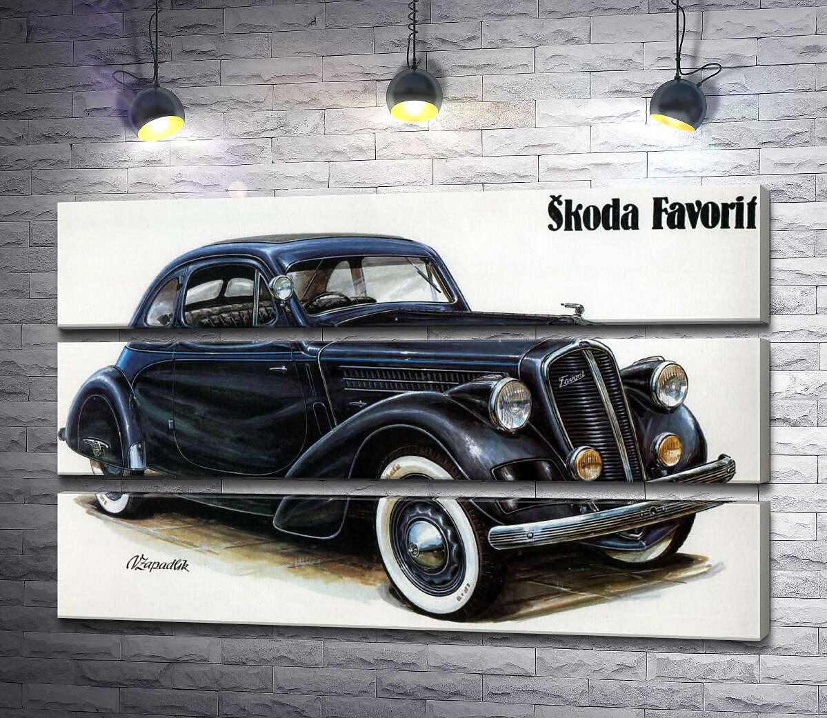 

Модульная картина ArtPoster Компактный автомобиль Skoda Favorit 100x63 см Модуль №13