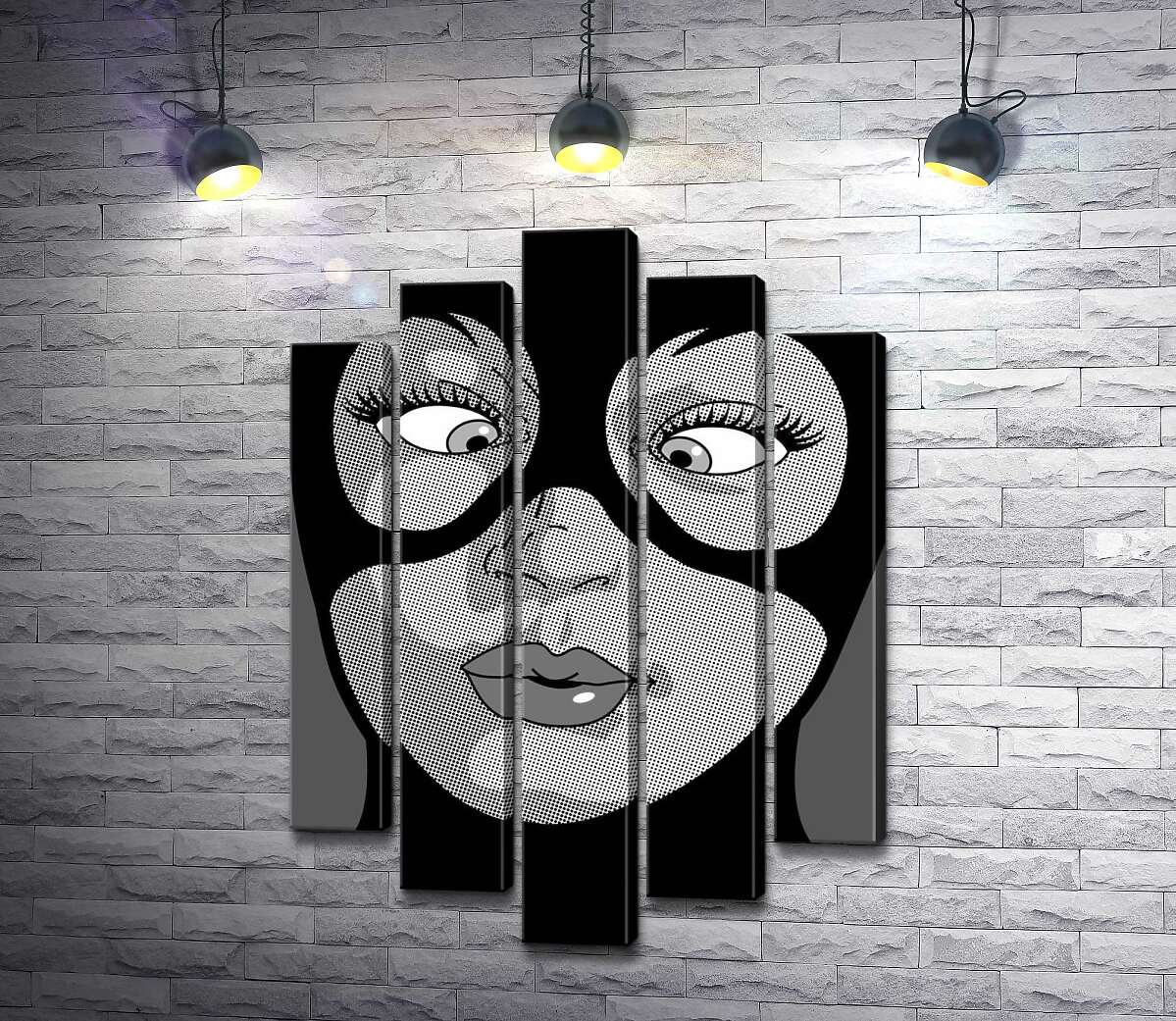 

Модульная картина ArtPoster Женщина-кошка (Cat woman) весело кривляется 100x147 см Модуль №26