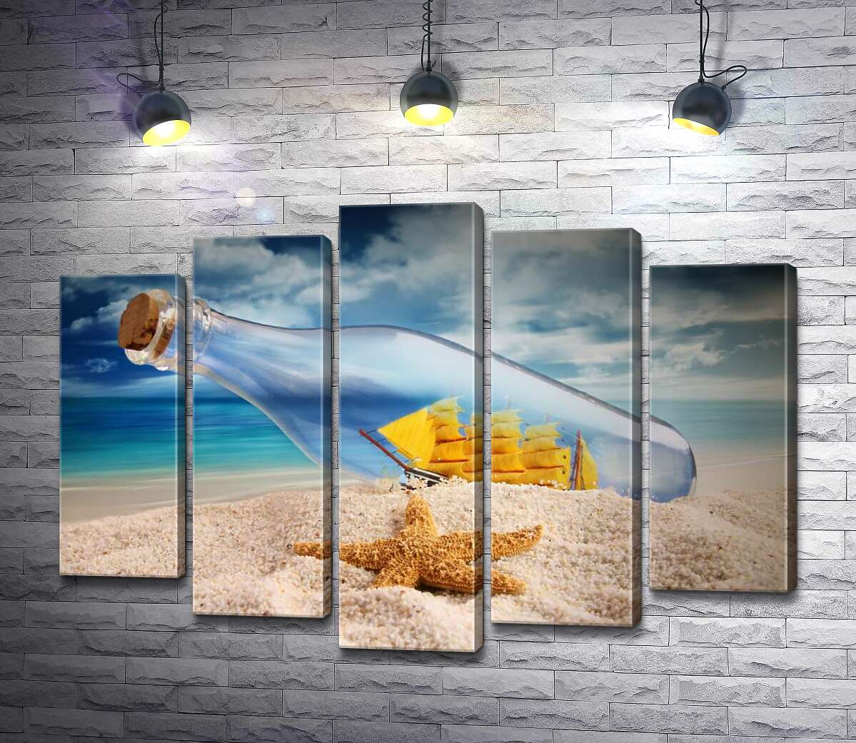 

Модульная картина ArtPoster Корабль в плену стеклянной бутылки 100x73 см Модуль №26