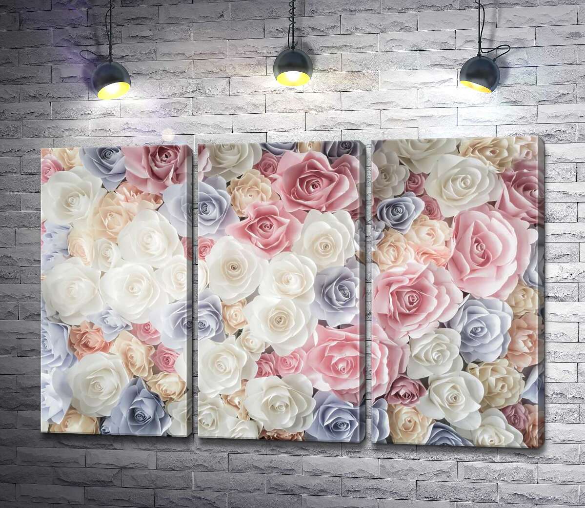 

Модульная картина ArtPoster Ковёр из нежно-пастельных роз 102x67 см Модуль №11