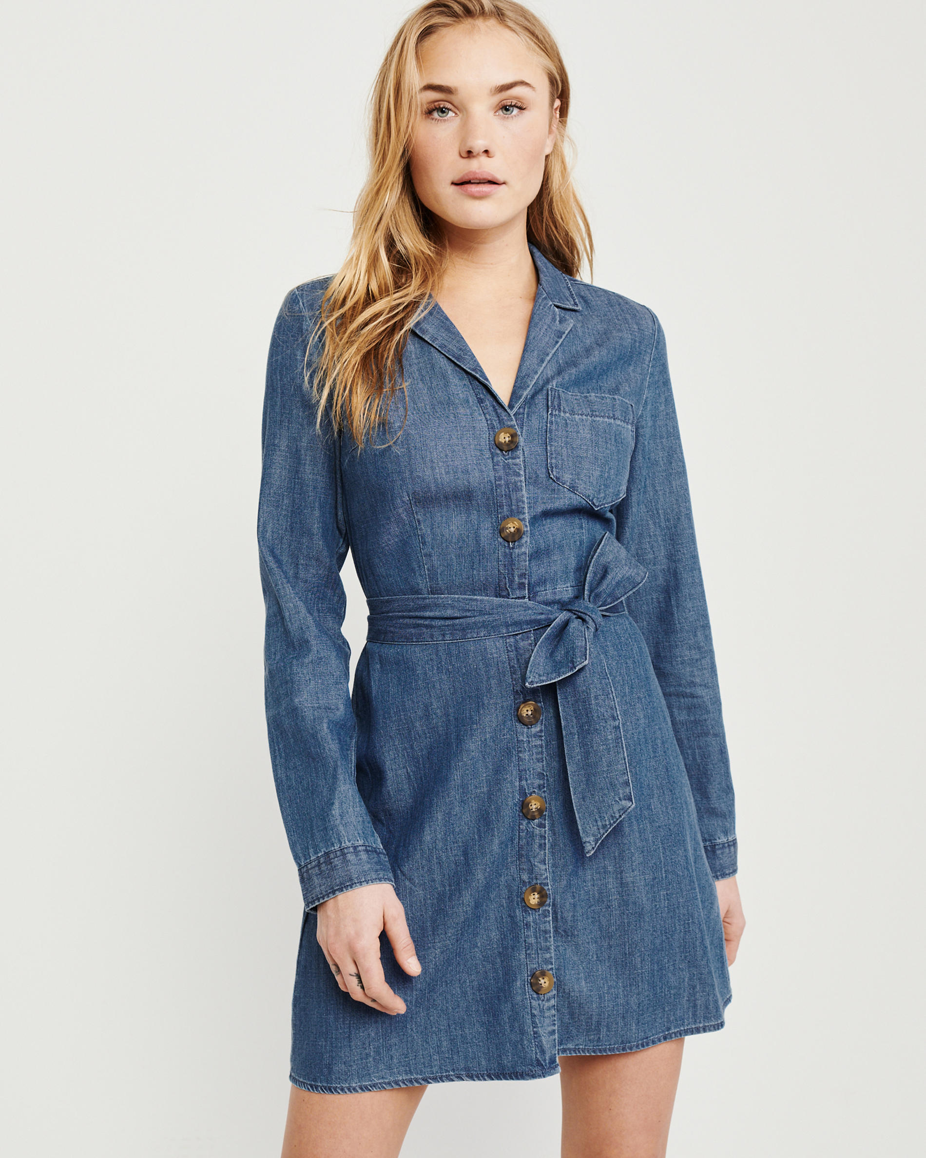 

Джинсовое платье Abercrombie & Fitch AF5152W S Синий