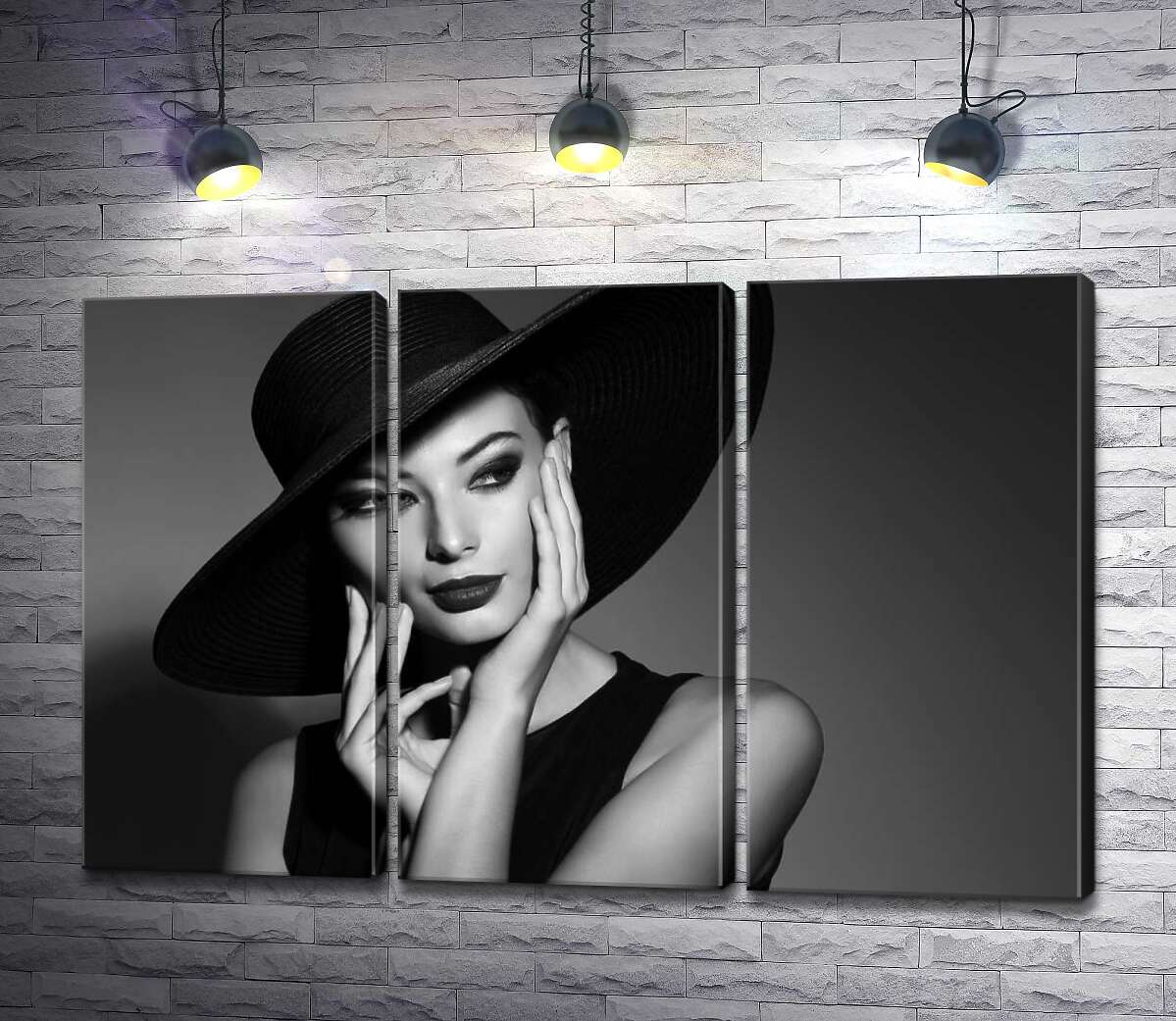 

Модульная картина ArtPoster Изысканный образ девушки в шляпе 132x87 см Модуль №11