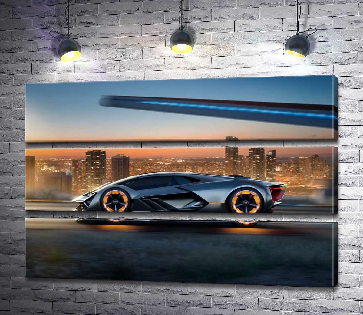 

Модульная картина ArtPoster Инновационная модель электромобиля Ламборгини (Lamborghini Terzo Millennio) 100x66 см Модуль №13