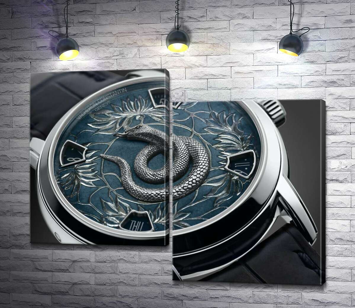 

Модульная картина ArtPoster Зодиакальная змея на часах швейцарского бренда Vacheron Constantin 130x103 см Модуль №5