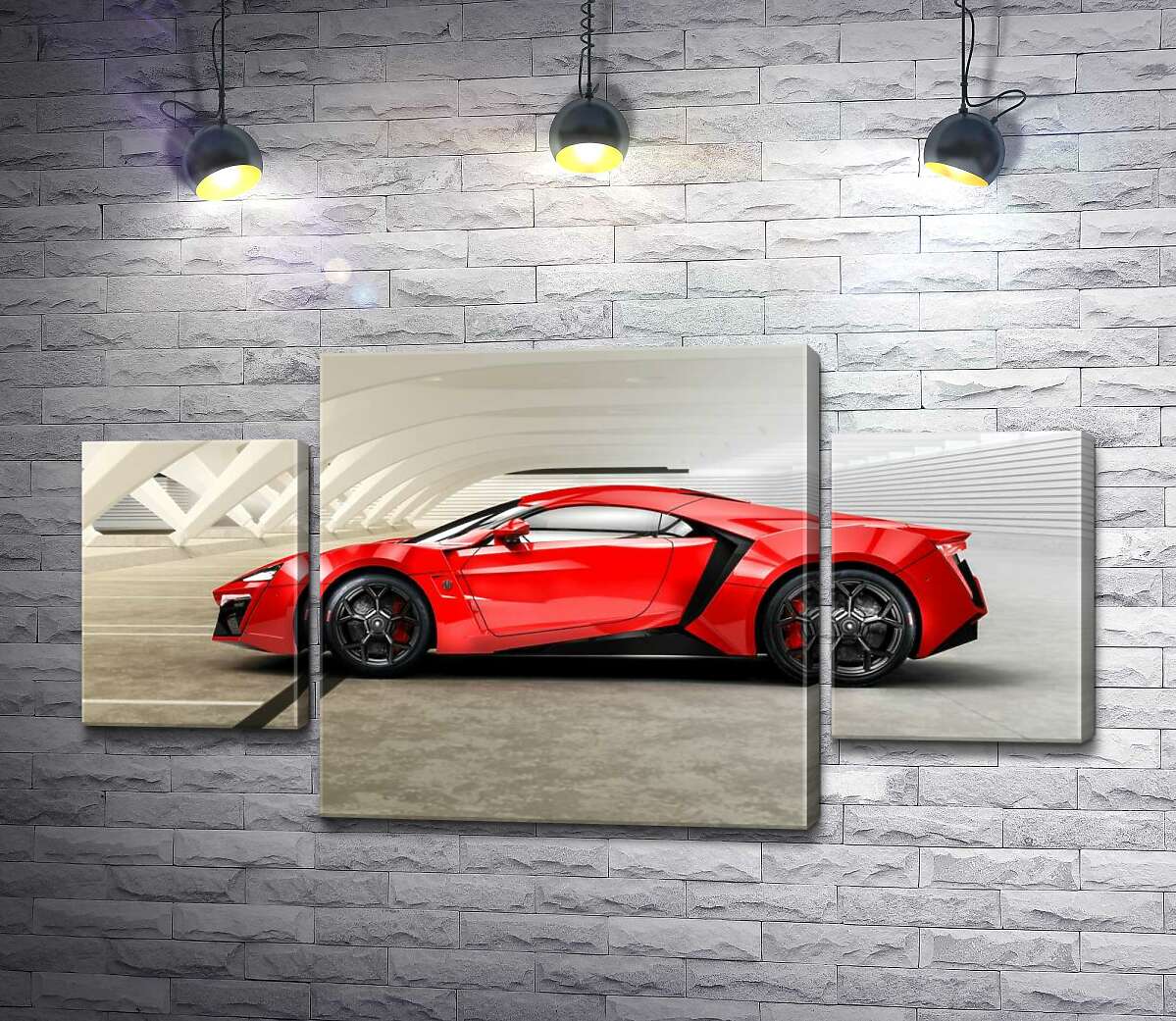 

Модульная картина ArtPoster Идеальные изгибы линий в эксклюзивном автомобиле Lykan HyperSport 100x54 см Модуль №7