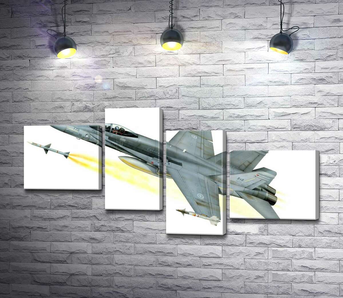 

Модульная картина ArtPoster Канадский многоцелевой истребитель McDonnell Douglas CF-18 Hornet 130x66 см Модуль №20