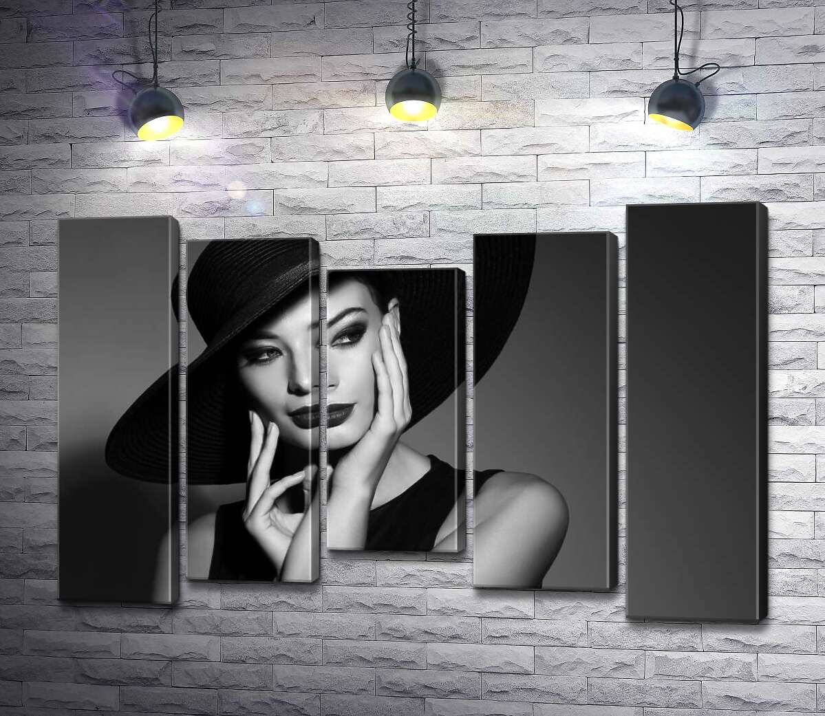 

Модульная картина ArtPoster Изысканный образ девушки в шляпе 100x69 см Модуль №28
