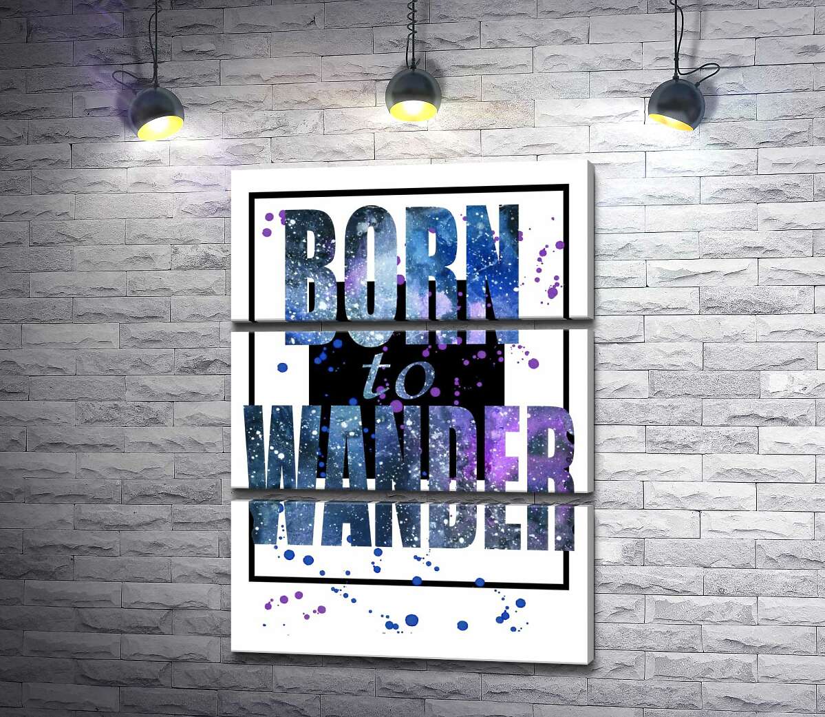 

Модульная картина ArtPoster Космическая надпись в синих тонах "born to wander" 100x138 см Модуль №13