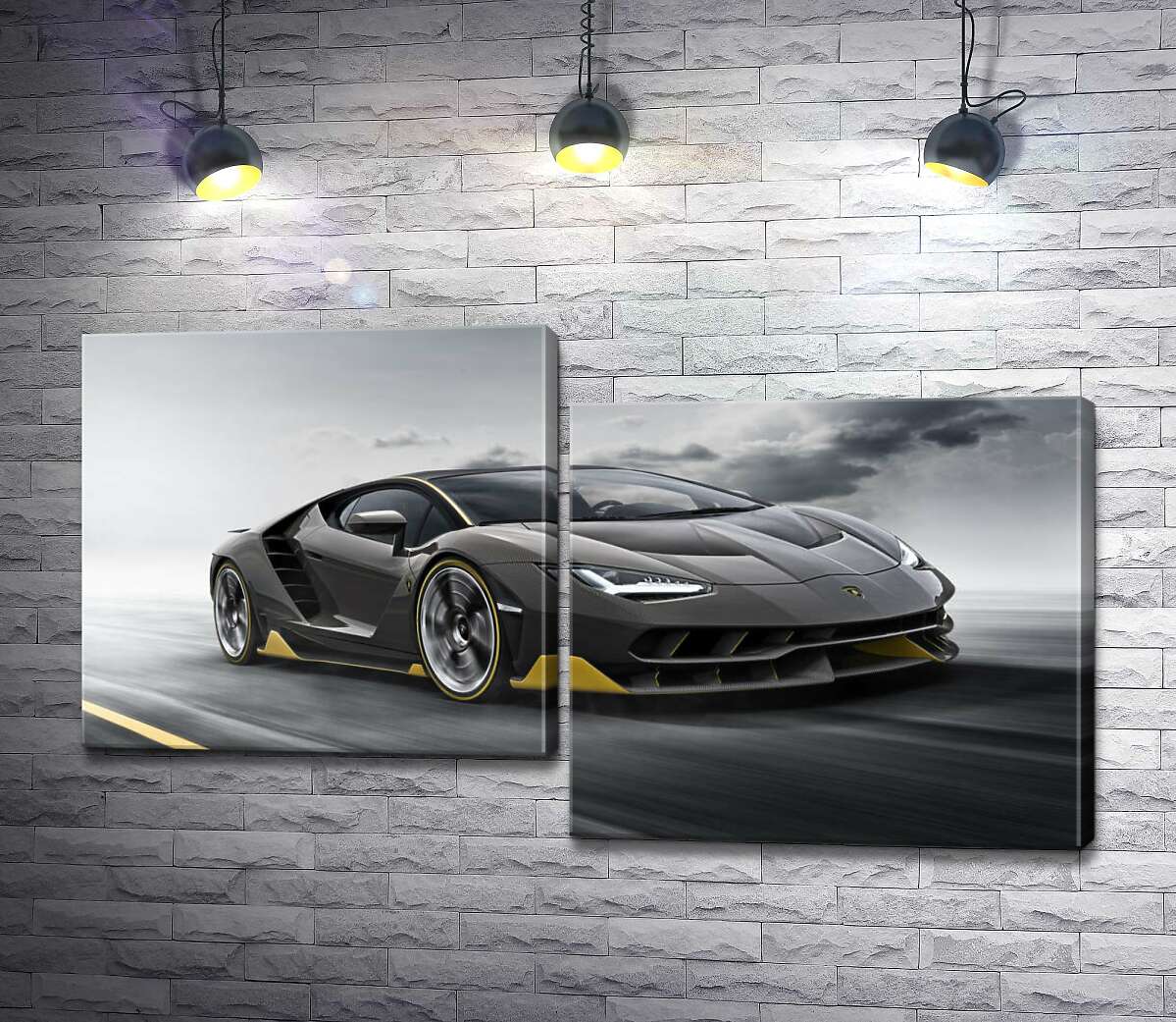 

Модульная картина ArtPoster Итог столетней работы в юбилейном автомобиле Lamborghini Centenario 100x57 см Модуль №5