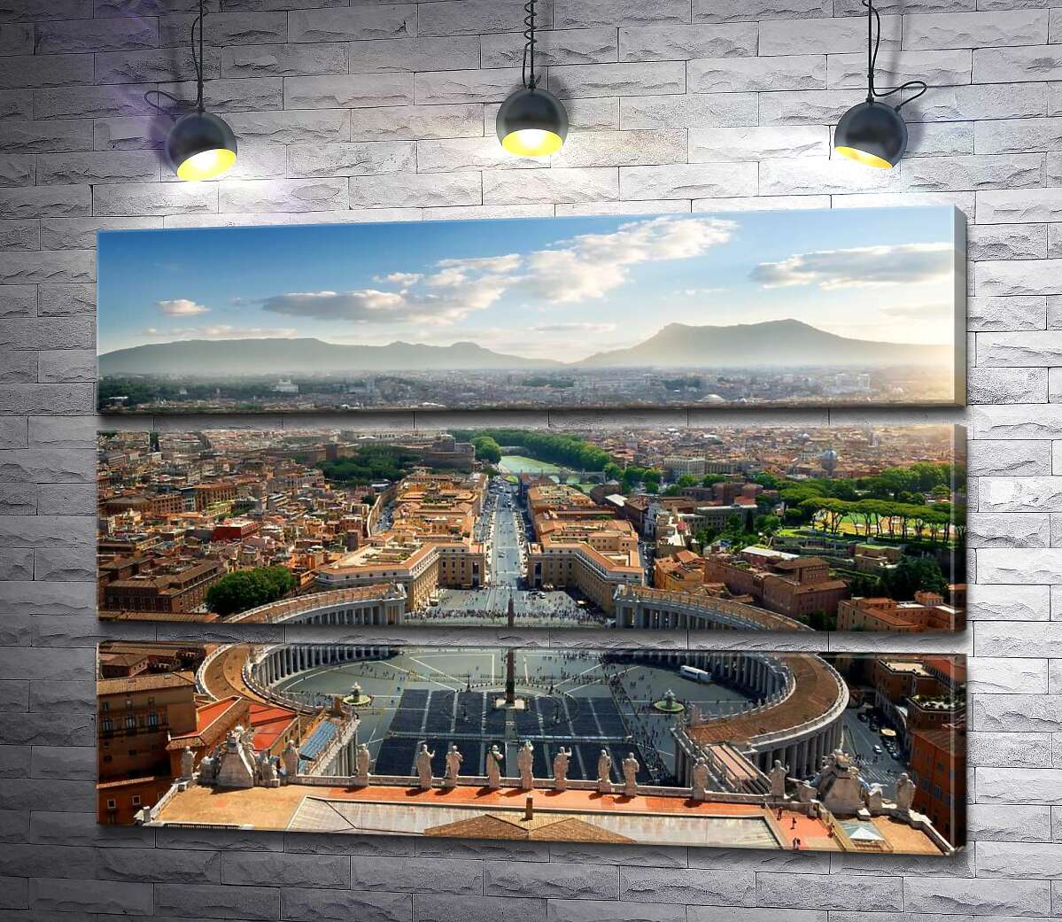 

Модульная картина ArtPoster Идеальная симметрия Площади Святого Петра (Saint Peter's Square) в Ватикане 84x60 см Модуль №13