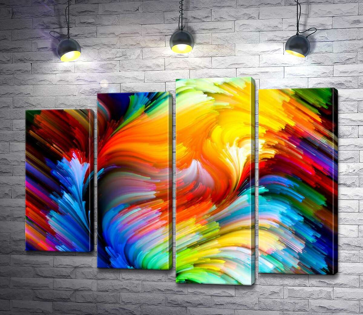 

Модульная картина ArtPoster Изгибы радужных лучей 80x61 см Модуль №21