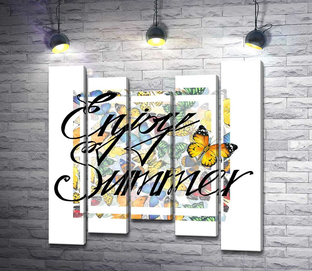 

Модульная картина ArtPoster Изысканная надпись "enjoy summer" на фоне бабочек 130x132 см Модуль №28