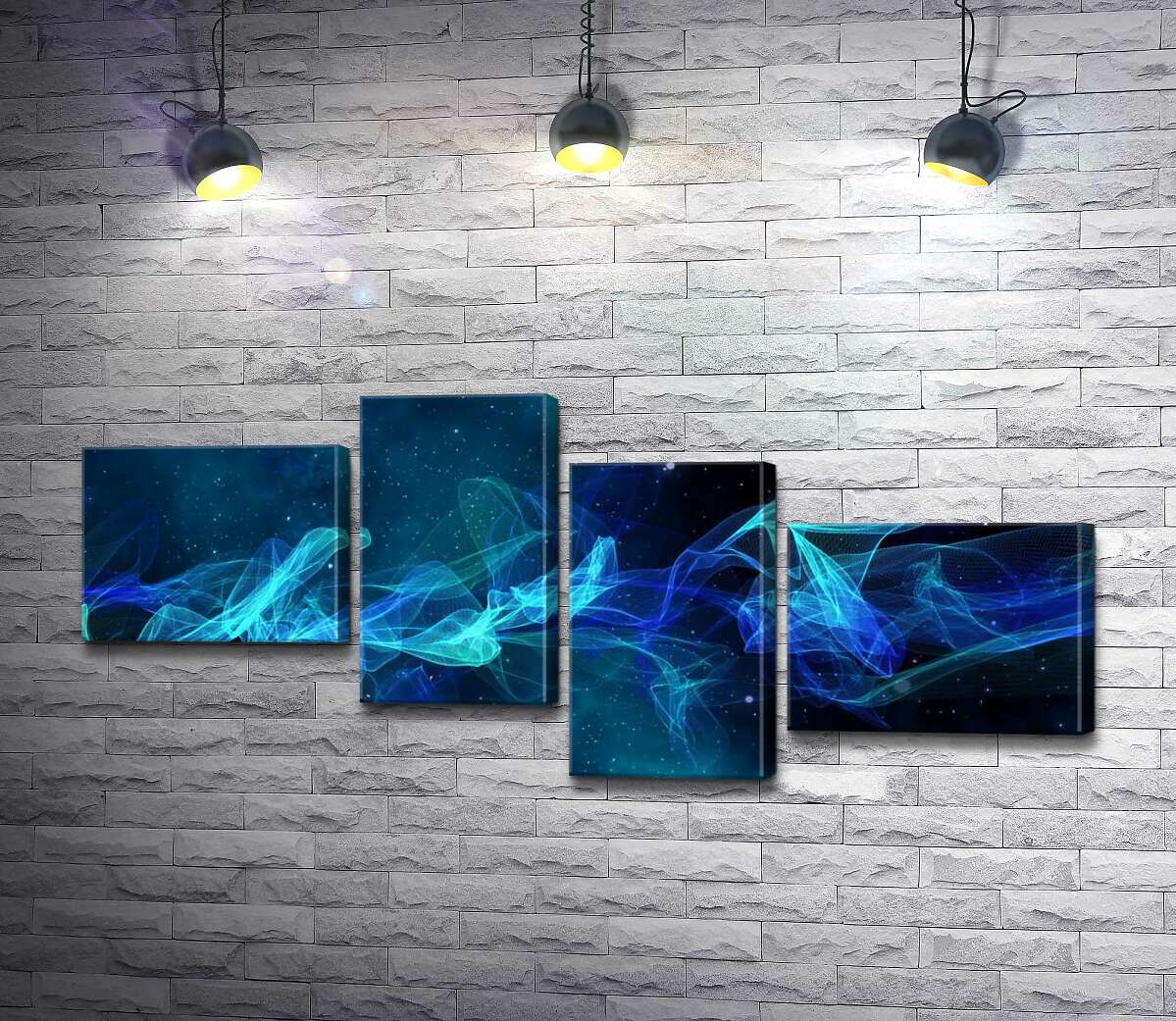 

Модульная картина ArtPoster Магическая дымка голубого дыма 130x59 см Модуль №20