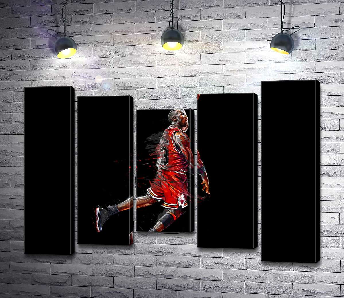 

Модульная картина ArtPoster Легендарный баскетболист, Майкл Джордан (Michael Jordan), в прыжке 100x72 см Модуль №28