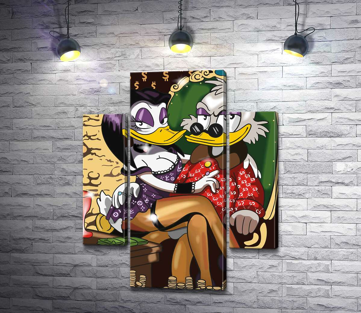 

Модульная картина ArtPoster Магика де Гипноз (Magica De Spell) соблазнительно сидит на руках у Скруджа МакДака (Scrooge McDuck) 80x100 см Модуль №7