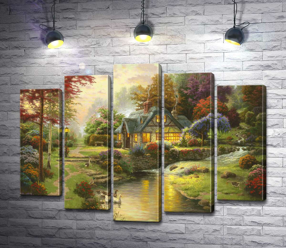 

Модульная картина ArtPoster Коттедж у спокойной воды (Stillwater Cottage) - Томас Кинкейд (Thomas Kinkade) 100x75 см Модуль №26