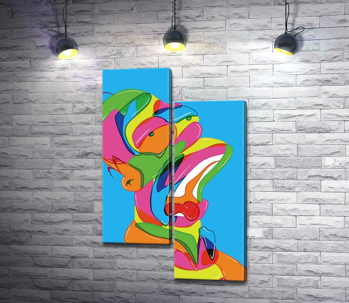 

Модульная картина ArtPoster Красочный Гомер Симпсон устал после рабочего дня 50x81 см Модуль №5