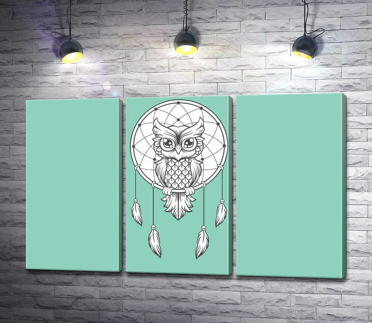 

Модульная картина ArtPoster Ловец снов с мудрой совой 132x81 см Модуль №11