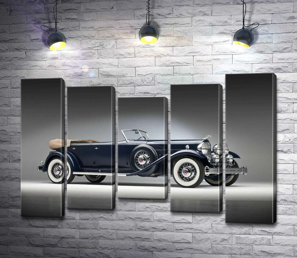 

Модульная картина ArtPoster Люксовый американский синий автомобиль Packard Twin Six 1932 100x69 см Модуль №28