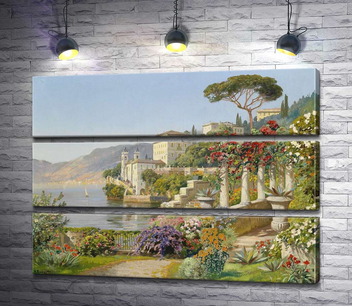 

Модульная картина ArtPoster Любимый солнцем цветущий сад на склонах Средиземного моря 100x72 см Модуль №13