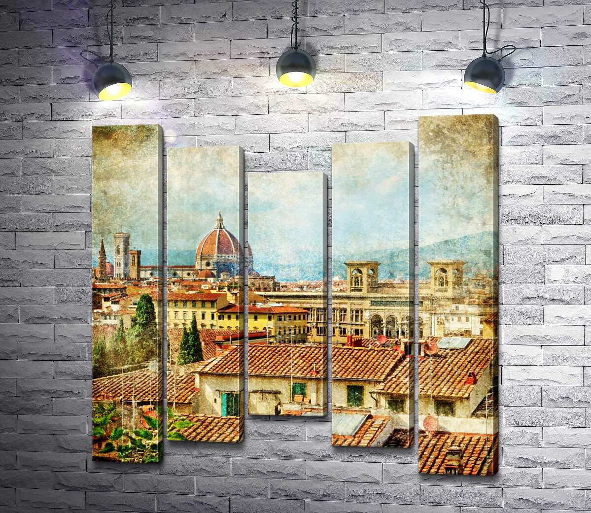 

Модульная картина ArtPoster Крыши Флоренции в лучах летнего солнца 100x100 см Модуль №28