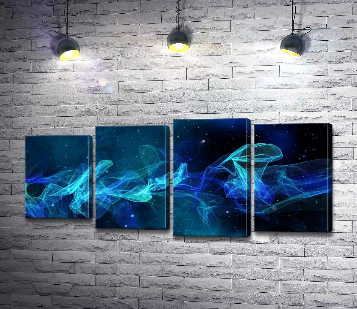 

Модульная картина ArtPoster Магическая дымка голубого дыма 132x60 см Модуль №21