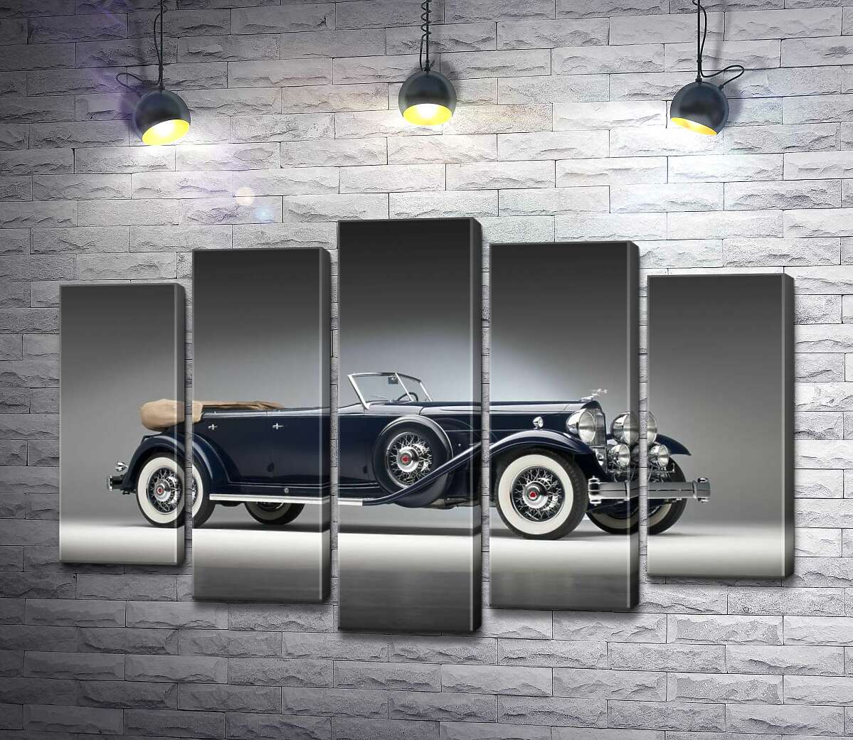 

Модульная картина ArtPoster Люксовый американский синий автомобиль Packard Twin Six 1932 100x69 см Модуль №26