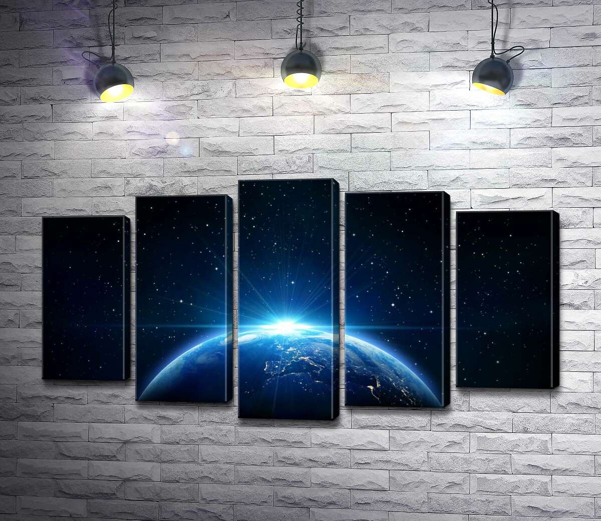 

Модульная картина ArtPoster Космическое утро над Землей 100x57 см Модуль №26