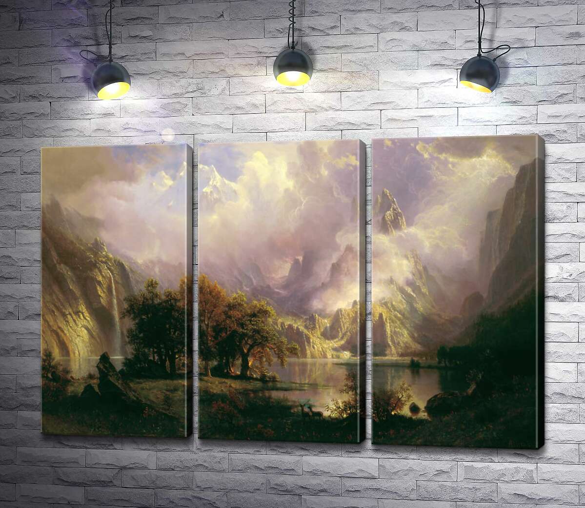 

Модульная картина ArtPoster Ландшафт каменистых гор (Rocky Mountain Landscape) – Альберт Бирштадт (Albert Bierstadt) 60x40 см Модуль №11