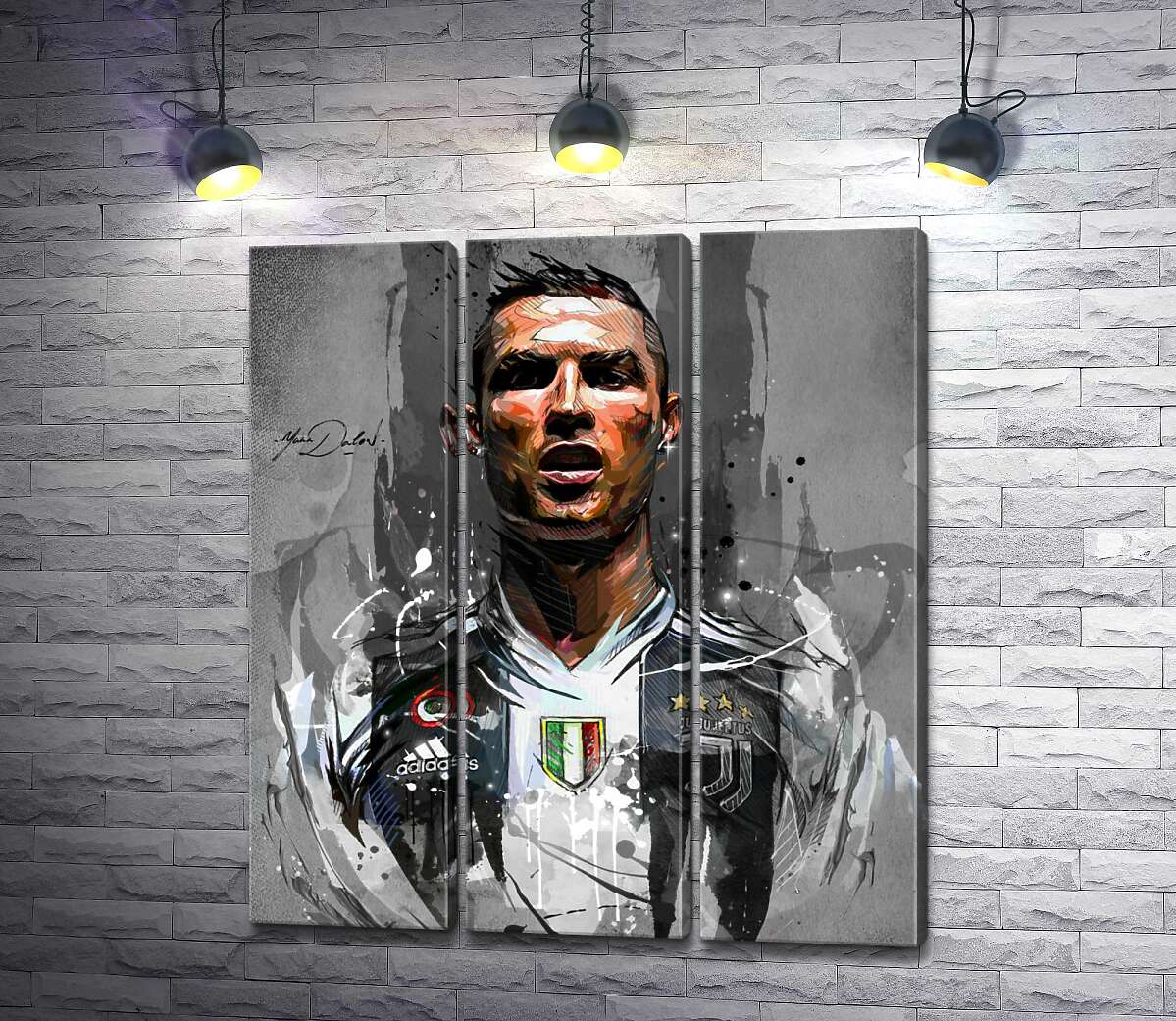 

Модульная картина ArtPoster Легендарный футболист Криштиану Роналду (Cristiano Ronaldo) в азарте игры 132x150 см Модуль №11