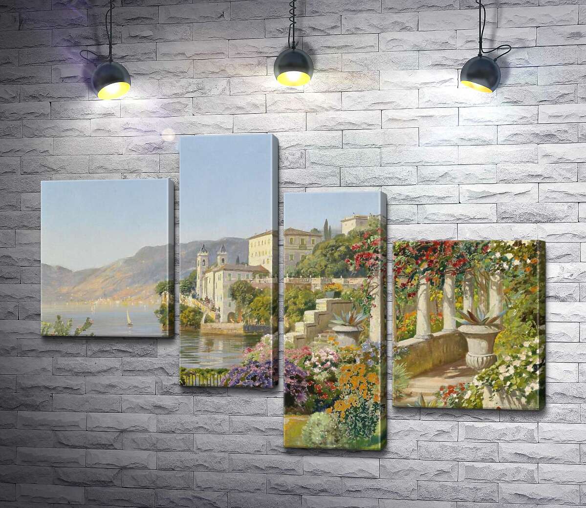 

Модульная картина ArtPoster Любимый солнцем цветущий сад на склонах Средиземного моря 100x73 см Модуль №20