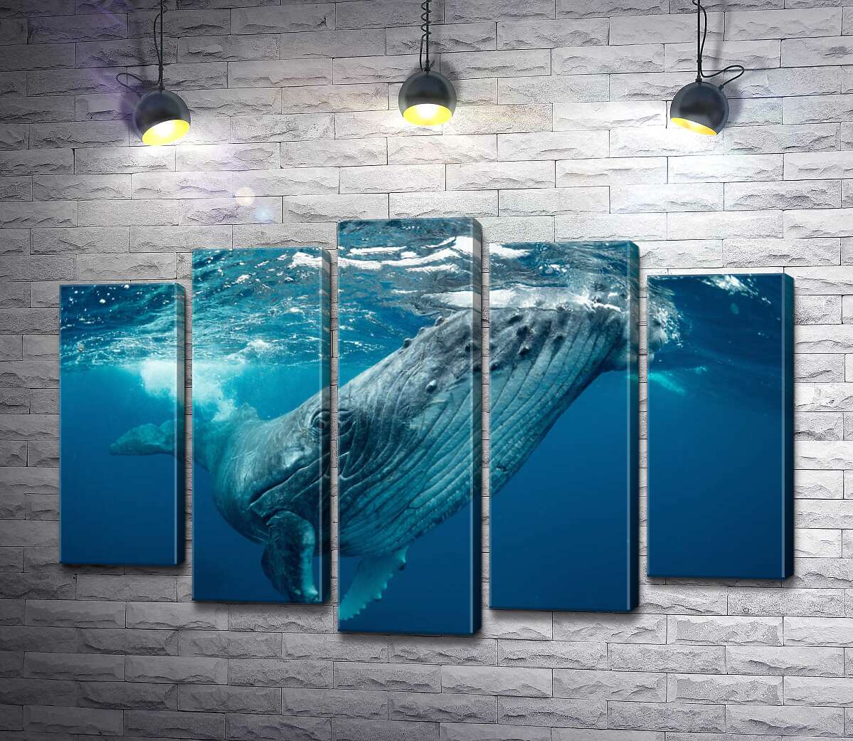 

Модульная картина ArtPoster Могучие очертания кита в океане 130x88 см Модуль №26