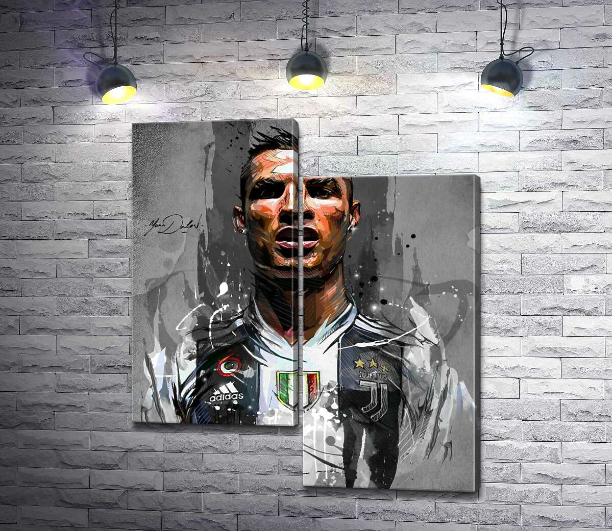 

Модульная картина ArtPoster Легендарный футболист Криштиану Роналду (Cristiano Ronaldo) в азарте игры 50x59 см Модуль №5