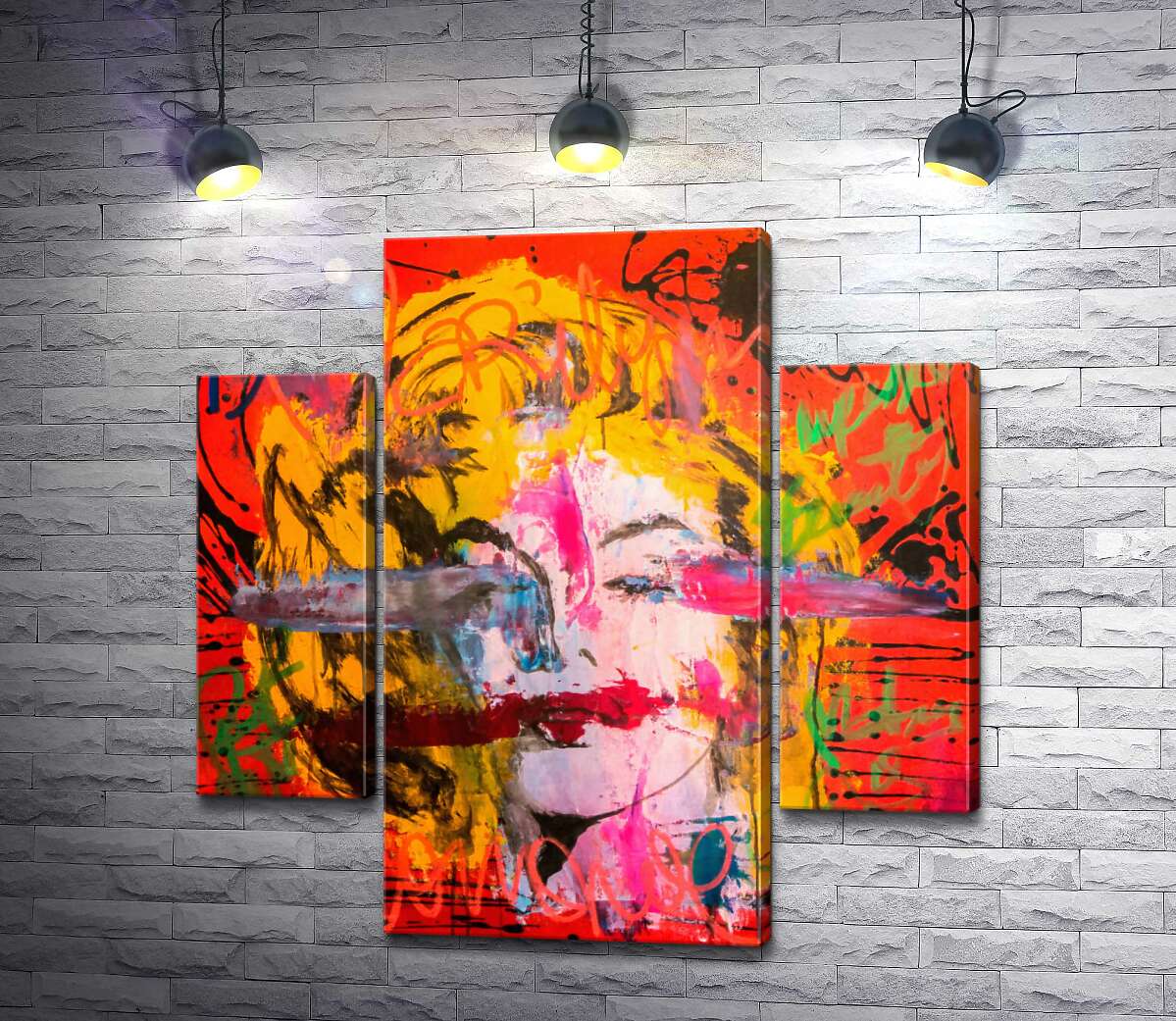 

Модульная картина ArtPoster Креативный взгляд на портрет Мэрилин Монро (Marilyn Monroe) 100x103 см Модуль №7