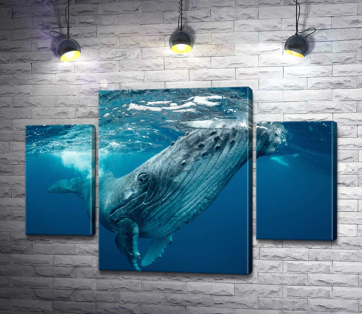 

Модульная картина ArtPoster Могучие очертания кита в океане 100x69 см Модуль №7