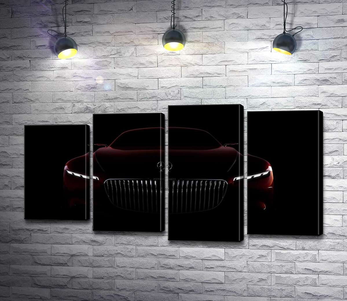 

Модульная картина ArtPoster Красный силуэт автомобиля Mercedes-Maybach S-Class 80x44 см Модуль №21