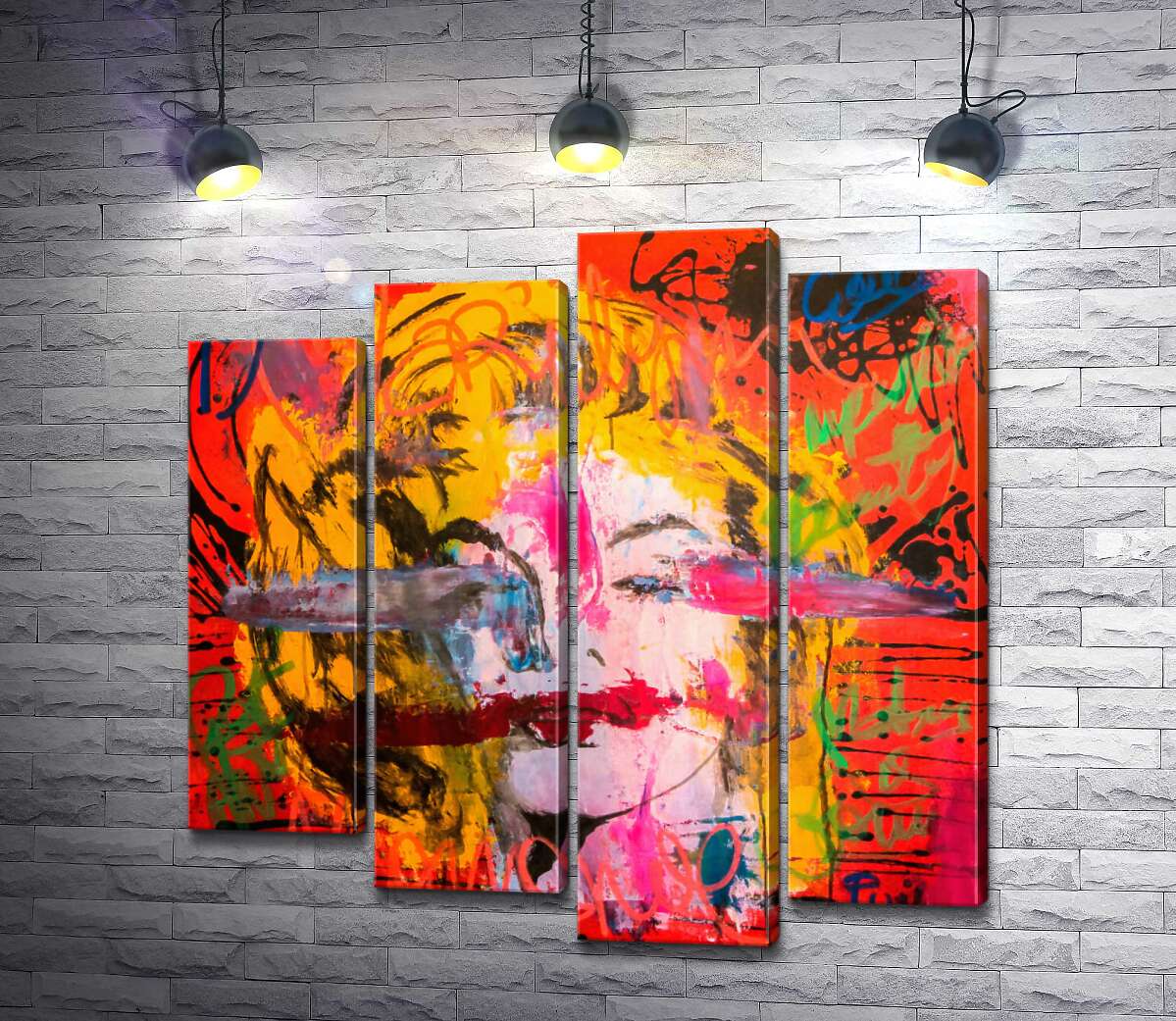 

Модульная картина ArtPoster Креативный взгляд на портрет Мэрилин Монро (Marilyn Monroe) 132x132 см Модуль №21