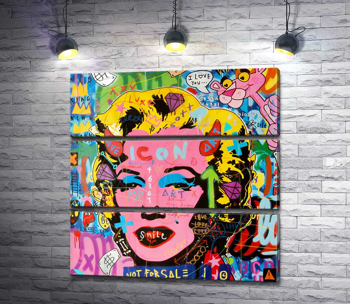 

Модульная картина ArtPoster Мерелин не на продажу (Marilyn not for sale) - Джисбар 100x102 см Модуль №13