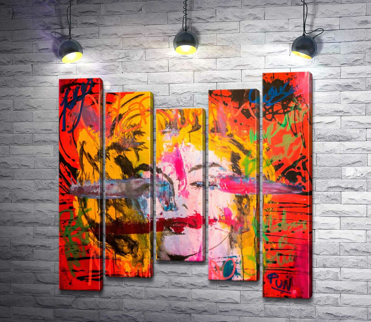 

Модульная картина ArtPoster Креативный взгляд на портрет Мэрилин Монро (Marilyn Monroe) 100x103 см Модуль №28