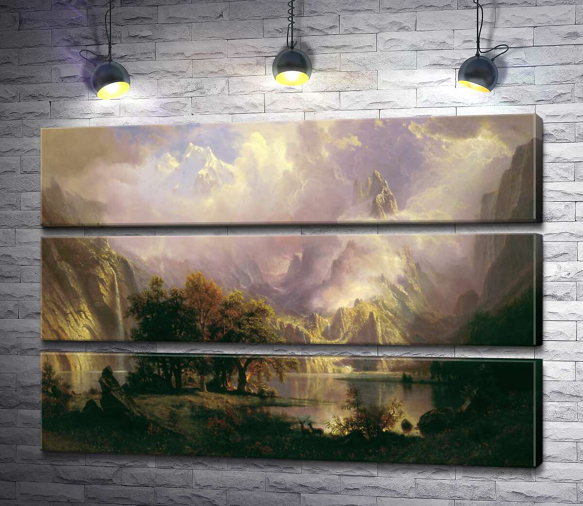 

Модульная картина ArtPoster Ландшафт каменистых гор (Rocky Mountain Landscape) – Альберт Бирштадт (Albert Bierstadt) 89x60 см Модуль №13