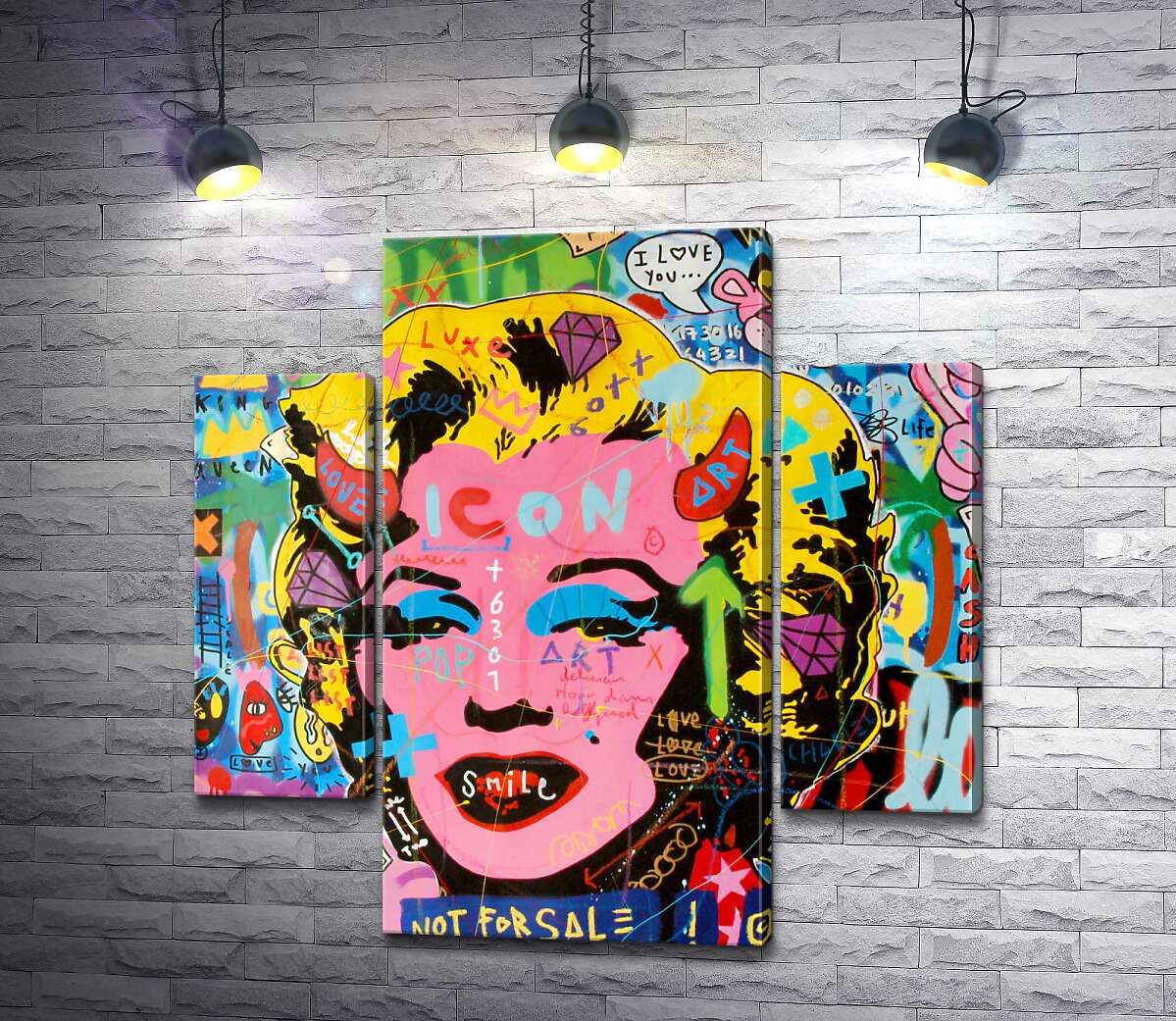 

Модульная картина ArtPoster Мерелин не на продажу (Marilyn not for sale) - Джисбар 100x100 см Модуль №7