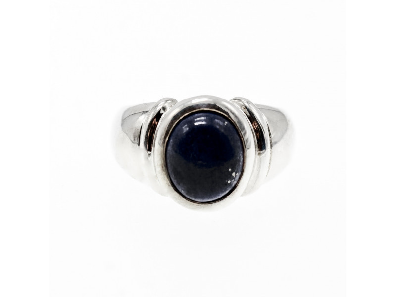 

Серебряное кольцо с камнем содалит Натуральный Sky Jewelry 003645